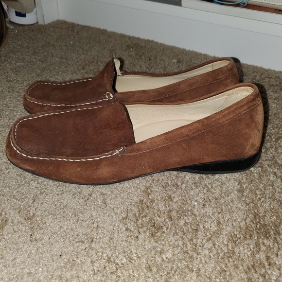 Geox Respira suede shoes loafers made in Italy size 38.5 (8.5 us size) - Picture 4 of 8